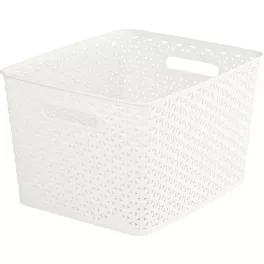  Rattan hatású kosár, 18l, törtfehér, CURVER "My Style"