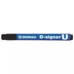 Alkoholos marker, 2-4 mm, kúpos, DONAU "D-signer U", fekete