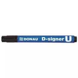   Alkoholos marker, 2-4 mm, kúpos, DONAU "D-signer U", fekete