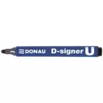Alkoholos marker, 2-4 mm, kúpos, DONAU "D-signer U", fekete