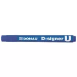 Alkoholos marker, 2-4 mm, kúpos, DONAU "D-signer U", kék