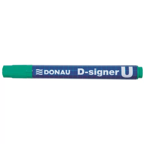 Alkoholos marker, 2-4 mm, kúpos, DONAU "D-signer U", zöld