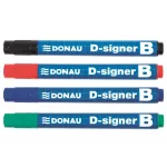 Táblamarker, 2-4 mm, kúpos, DONAU "D-signer B"", fekete