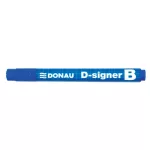 Táblamarker, 2-4 mm, kúpos, DONAU "D-signer B", kék