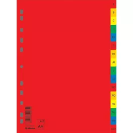 Regiszter, műanyag, A4, A-Z, DONAU, színes