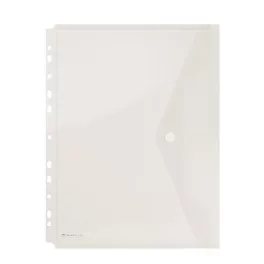   Irattartó tasak, A4, PP, patentos, lefűzhető, DONAU, áttetsző