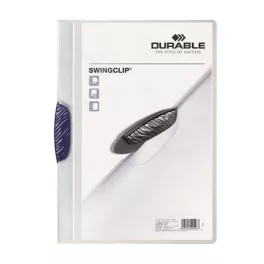   Gyorsfűző, klipes, A4, DURABLE "Swingclip® 30", sötétkék
