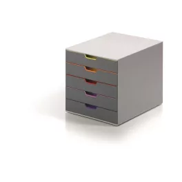   Irattároló, műanyag, 5 fiókos, DURABLE "VARICOLOR® 5", szürke