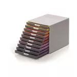 Irattároló, műanyag, 10 fiókos, DURABLE "VARICOLOR® 10", szürke