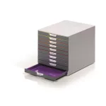 Irattároló, műanyag, 10 fiókos, DURABLE "VARICOLOR® 10", szürke