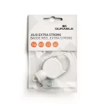 Azonosítókártya-tartó, kihúzható, patentos, DURABLE "Extra strong", fehér