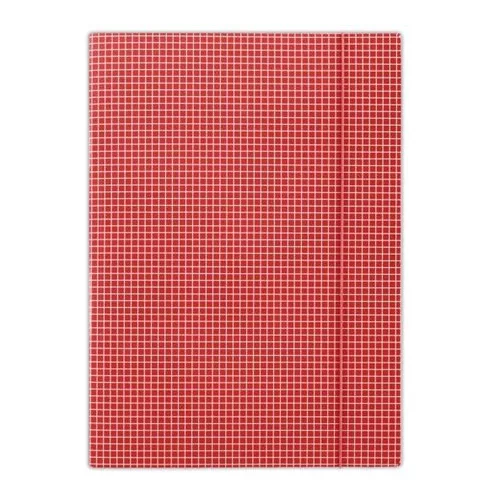 Gumis mappa, karton, A4, kockás, DONAU, piros