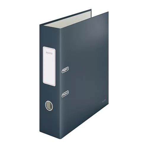 Iratrendező, 80 mm, A4, karton, 180°, LEITZ "Cosy Soft Touch", bársonyszürke