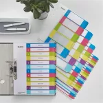 Regiszter, műanyag, A4 Maxi, 1-6, LEITZ "Wow"