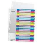 Regiszter, műanyag, A4 Maxi, 1-20, LEITZ "Wow"