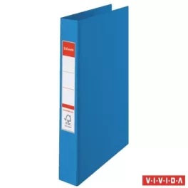   Gyűrűs könyv, 2 gyűrű, 42 mm, A4, PP, ESSELTE "Standard", Vivida kék
