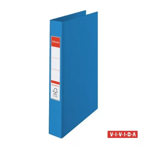Gyűrűs könyv, 4 gyűrű, 42 mm, A4, PP, ESSELTE "Standard", Vivida kék