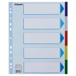 Regiszter, műanyag, A4 Maxi, 5 részes, ESSELTE