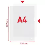 Genotherm, "L", A4, 85 mikron, narancsos felület, ESSELTE "Standard"