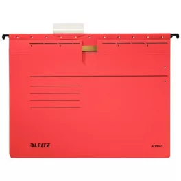   Függőmappa, gyorsfűzős, karton, A4, LEITZ "Alpha", piros