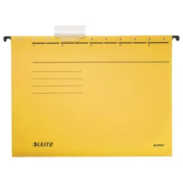   Függőmappa, karton, A4, LEITZ "Alpha Standard", sárga