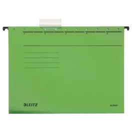   Függőmappa, karton, A4, LEITZ "Alpha Standard", zöld
