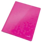 Gyorsfűző, laminált karton, A4, LEITZ "Wow", rózsaszín