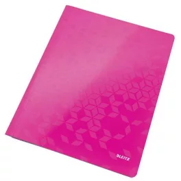   Gyorsfűző, laminált karton, A4, LEITZ "Wow", rózsaszín