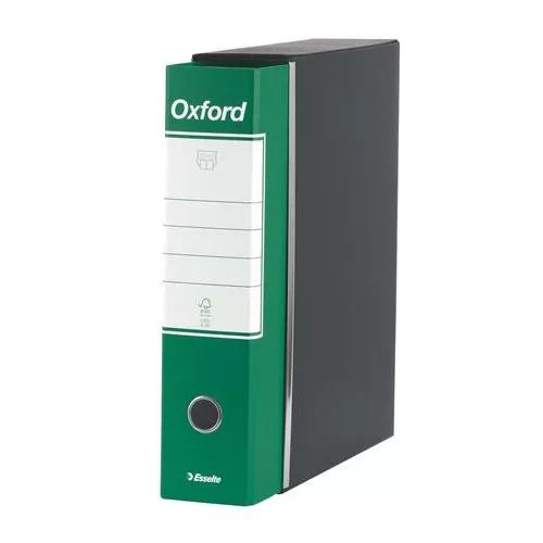 Tokos iratrendező, 80 mm, A4, karton, ESSELTE "Oxford", zöld