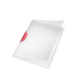   Gyorsfűző, klipes, PP, A4, LEITZ "ColorClip Magic", piros