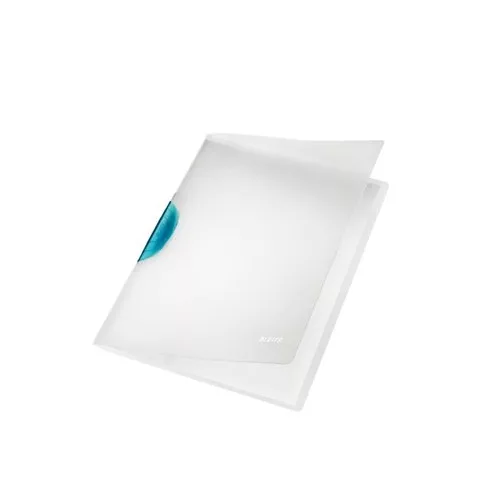 Gyorsfűző, klipes, PP, A4, LEITZ "ColorClip Magic", világoskék