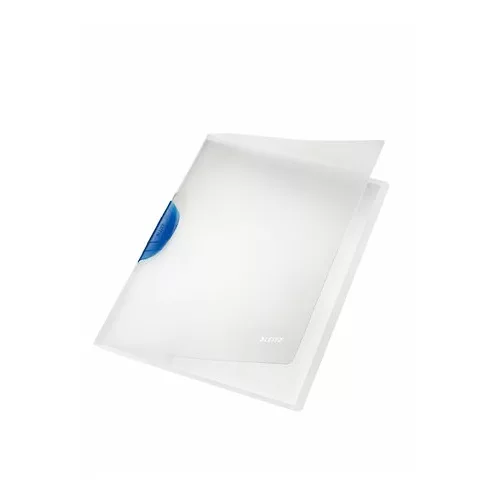 Gyorsfűző, klipes, PP, A4, LEITZ "ColorClip Magic", kék