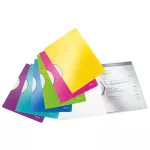 Gyorsfűző, klipes, PP, A4, LEITZ "Wow ColorClip" rózsaszín
