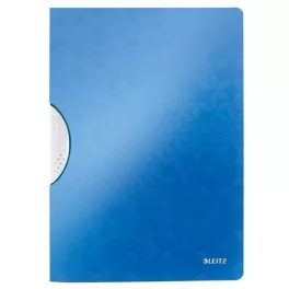  Gyorsfűző, klipes, PP, A4, LEITZ "Wow ColorClip" kék