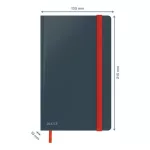 Beíró, A5, vonalas, 80 lap, keményfedeles, LEITZ "Cosy Soft Touch", bársonyszürke