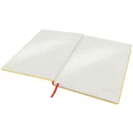 Beíró, B5, vonalas, 80 lap, keményfedeles, LEITZ "Cosy Soft Touch", melegsárga