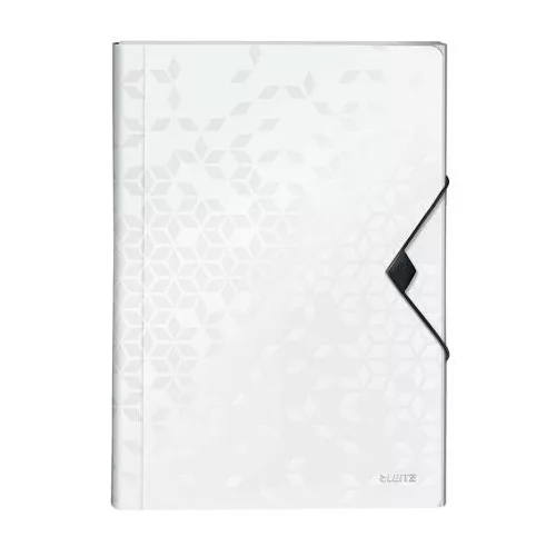 Harmonikamappa, A4, PP, 6 rekeszes, LEITZ "Wow", fehér
