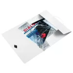 Gumis mappa, PP, A4, LEITZ "Wow", fehér