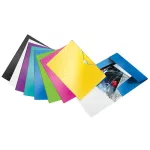 Gumis mappa, PP, A4, LEITZ "Wow", sárga