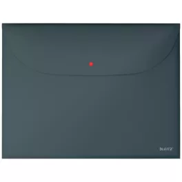   Irattartó tasak, 2 zsebes, A4, PP, pantentos, LEITZ "Cosy", bársonyszürke