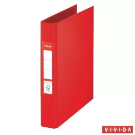   Gyűrűs könyv, 2 gyűrű, 42 mm, A5, PP, ESSELTE "Standard", Vivida piros