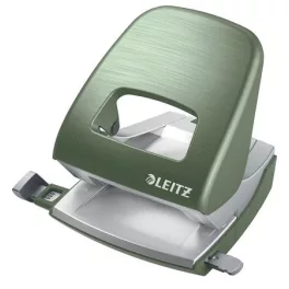   Lyukasztó, kétlyukú, 30 lap, fém, LEITZ "Nexxt Style, olajfazöld