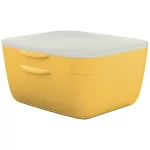 Irattároló, műanyag, 2 fiókos, LEITZ "Cosy", melegsárga