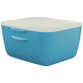   Irattároló, műanyag, 2 fiókos, LEITZ "Cosy", nyugodtkék