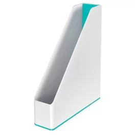   Iratpapucs, műanyag, 73 mm, kettős színhatású, LEITZ "Wow", jégkék