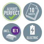 Tűzőgép, elektromos, No.10, 10 lap, LEITZ "Wow", jégkék