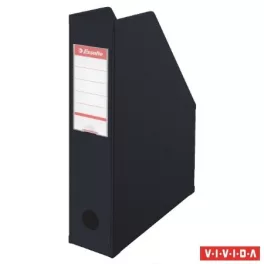   Iratpapucs, PVC/karton, 70 mm, összehajtható, ESSELTE, Vivida fekete