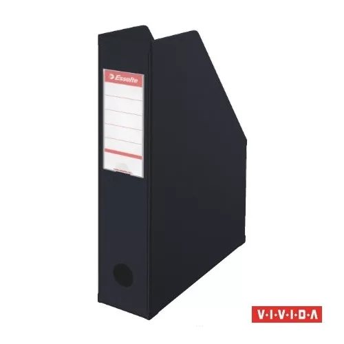 Iratpapucs, PVC/karton, 70 mm, összehajtható, ESSELTE, Vivida fekete