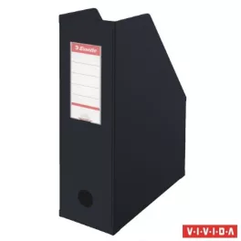   Iratpapucs, PVC/karton, 100 mm, összehajtható, ESSELTE, Vivida fekete