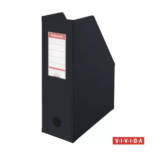 Iratpapucs, PVC/karton, 100 mm, összehajtható, ESSELTE, Vivida fekete